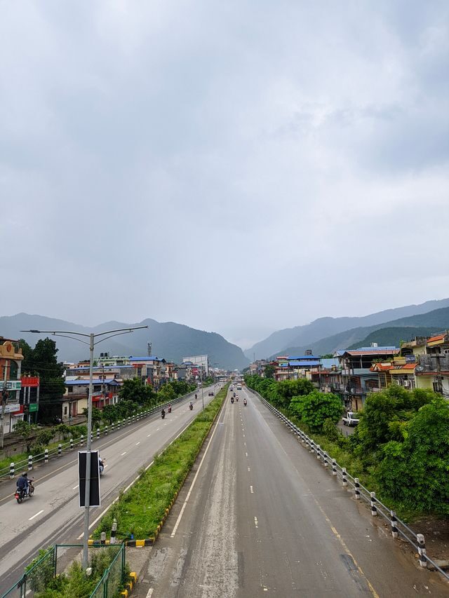 Butwal city spread along the Tinau river at the foot of the Siwalik hills in Rupandehi, Nepal